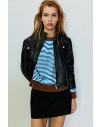 Pull&Bear - Gestreepte Trui Met Contrasterende Hals - Lyst