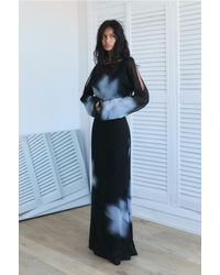Pull&Bear - Long Printed Open-Back Dress - Lyst