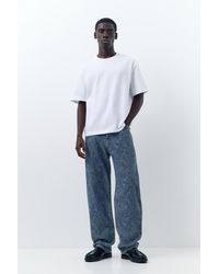 Pull&Bear - Jean Straight Jacquard Paisley - Lyst