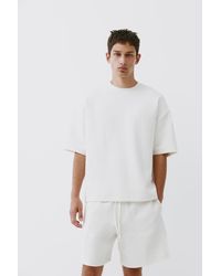 Pull&Bear - Interlock Short Sleeve Sweatshirt - Lyst