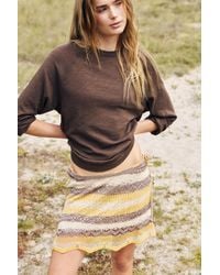 Pull&Bear - Space Dye Cutwork Mini Skirt - Lyst