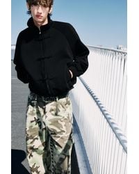 Pull&Bear - Zip-Up Sweatshirt With Fireman Clasp - Lyst