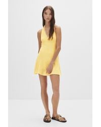 Pull&Bear - Kurzes Neckholderkleid Mit Textur - Lyst