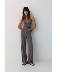 Pull&Bear - Rechte Bambula Broek - Lyst