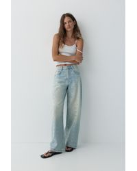 Pull&Bear - Baggy Jeans With Studs - Lyst