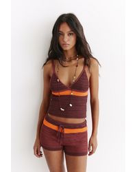 Pull&Bear - Crochet Tricot Top - Lyst