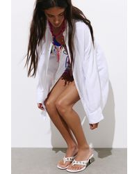 Pull&Bear - Heeled Sandals With Studs - Lyst
