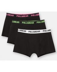Pull&Bear - 3-Pack Of Boxers With Neon Waistband - Lyst