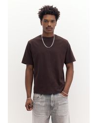 Pull&Bear - Basic Short Sleeve Cotton T-Shirt - Lyst