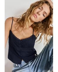 Pull&Bear - Lace-Trimmed Camisole Crop Top - Lyst