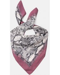 Pull&Bear - Bandana Satin Snakeskin Print - Lyst