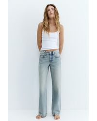 Pull&Bear - Low-Rise Straight-Leg Jeans - Lyst