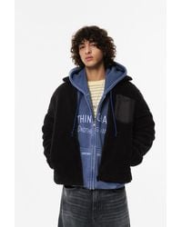 Pull&Bear - Kombinierte Jacke Aus Lammfellimitat - Lyst