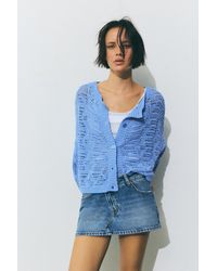 Pull&Bear - Oversize Cutwork Cardigan - Lyst