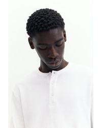 Pull&Bear - Long Sleeve Henley T-Shirt - Lyst