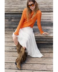 Pull&Bear - Cowboy-Absatzstiefel Mit Fransen - Lyst