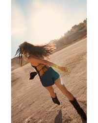 Pull&Bear - Denim Halter Top With Zip - Lyst