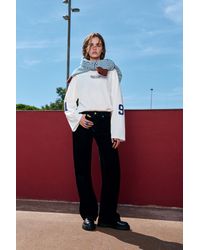Pull&Bear - Straight Velvet-Effect Trousers - Lyst