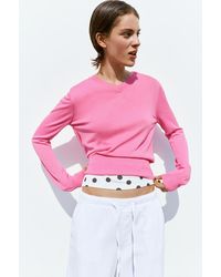 Pull&Bear - Pull Rose Col En V - Lyst