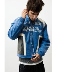 Pull&Bear - Leather-Effect Race Force Jacket - Lyst