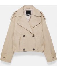 Pull&Bear - Korte Ballon-Gabardine - Lyst