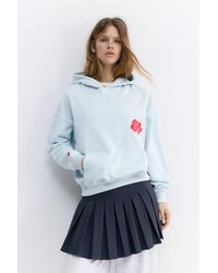 Pull&Bear - Flower Graphic Hoodie - Lyst