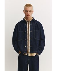Pull&Bear - Denim Shirt With Pockets - Lyst