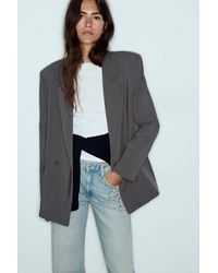 Pull&Bear - Double-Breasted Blazer - Lyst