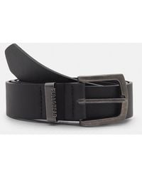 Pull&Bear - Faux Leather Belt With Logo And Buckle - Lyst