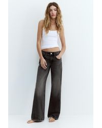 Pull&Bear - Low-Rise Straight-Leg Jeans - Lyst