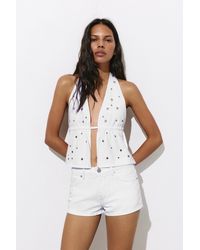 Pull&Bear - Mini Denim Short Met Lage Taille - Lyst