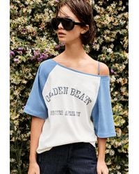 Pull&Bear - Asymmetric Graphic T-Shirt - Lyst