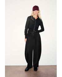 Pull&Bear - Balloon Fit Trousers With Darts - Lyst
