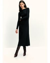 Pull&Bear - Robe Midi Drapée Soft - Lyst