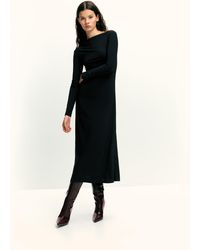 Pull&Bear - Soft Draped Midi Dress - Lyst