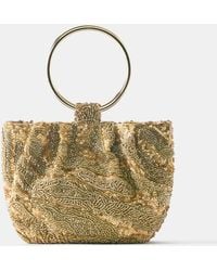 Pull&Bear - Handtasche Mit Perlenbesatz - Lyst