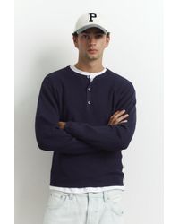 Pull&Bear - Pull Col Henley - Lyst