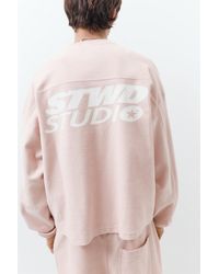 Pull&Bear - Stwd Round Neck Sweatshirt - Lyst