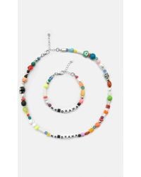 Pull&Bear - Beaded Necklace And Bracelet Pack - Lyst