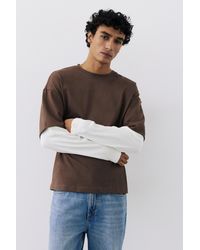 Pull&Bear - Double-Layer Long Sleeve T-Shirt - Lyst
