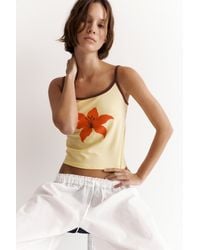 Pull&Bear - Hibiscus Flower Strappy Top - Lyst