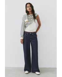 Pull&Bear - High-Waist Wide Straight Jeans - Lyst