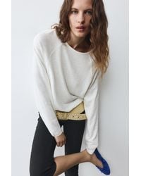 Pull&Bear - Long Sleeve Raglan T-Shirt - Lyst