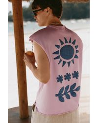 Pull&Bear - Ibiza Boxy Sleeveless T-Shirt - Lyst