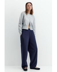 Pull&Bear - Barrel Fit Fleece Joggingbroek - Lyst