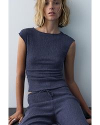 Pull&Bear - Crepe Top - Lyst