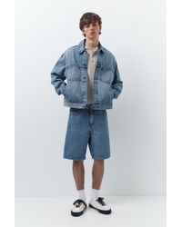 Pull&Bear - Short Denim Baggy - Lyst