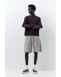 Pull&Bear - Bermuda Jogger En Lin - Lyst