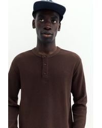 Pull&Bear - Long Sleeve Henley T-Shirt - Lyst