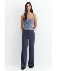 Pull&Bear - Pantalon Wide Leg En Gaze De Cotton - Lyst
